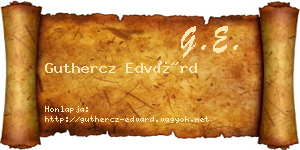 Guthercz Edvárd névjegykártya